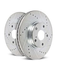 Power Stop 22-24 Ford Maverick Rear Drilled & Slotted Rotor (Pair) - AR85213XPR