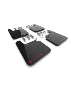 Rally Armor 19-25 Gen 4 Chevy Silverado 1500 Black UR Mud Flap Metallic Red Logo - MF121-UR-BLK-RD