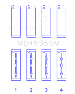 King Engine Bearings Mercedes M276 V6 (Size STD) Main Bearing Set - MB4535SM