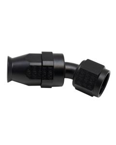 DeatschWerks 8 AN Female Flare Swivel 30-Degree Hose End PTFE - Anodized Matte Black - 6-02-0873-B