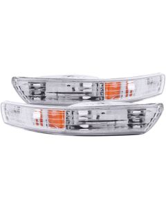 ANZO 1998-2001 Acura Integra Euro Parking Lights Chrome w/ Amber Reflector - 511021