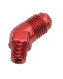 Russell Performance -6 AN MALE X 1/8in NPT MALE 45 DEG (Red) - 660104