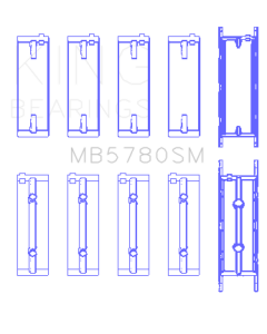 King Engine Bearings BMW N47 D20 A/B/C/D/N47 C20 A (Size +0.50mm) Main Bearing Set - MB5780SM0.5