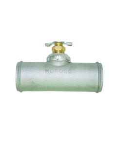 Moroso Radiator Hose Bleed/Drain - 3/8in Petcock - 1-1/2in to 1-1/2in Hose - Cast Aluminum - 63731