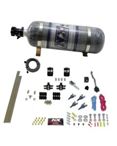 Nitrous Express 4 Cyl Gasoline EFI Nitrous Kit (50-250HP) w/Composite Bottle - 80004EFI-12
