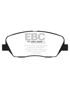 EBC 08-11 Kia Borrego 3.8 Yellowstuff Front Brake Pads - DP41844R