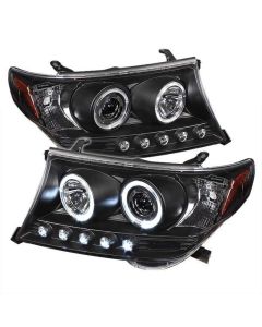 Spyder Toyota Land Cruiser 08-11 Projector Headlights LED Halo LED Blk PRO-YD-TLAND08-HL-BK - 5008275