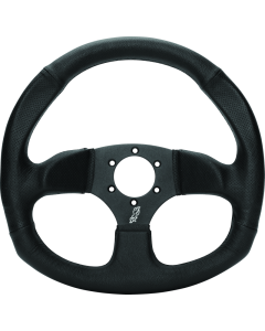DragonFire Racing Steering Wheels - D-Shaped- Vinyl- Iron Series- 0in offset - 522162