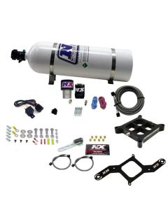 Nitrous Express Single Entry Crossbar RNC .178 4500 Flange Nitrous Kit (250-650HP) w/15lb Bottle - 63940-15