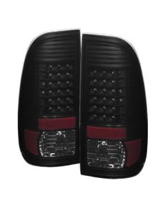 Xtune Ford Super Duty 08-15 LED Tail Lights Black Smoke ALT-JH-FS08-LED-BKSM - 9027697