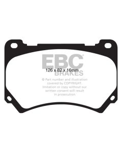 EBC 11+ Hyundai Equus 4.6 Ultimax2 Front Brake Pads - UD1396