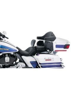 Mustang 93-13 Harley FL Touring Extended Arm Wrap w/Studs - Black - 75332