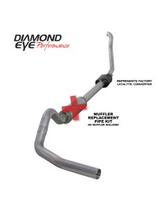 Diamond Eye KIT 4in MFLR RPLCMENT PIPE TB SGL ALUM 94-97 5 7 3L F250/F350 PWRSTROKE NFS W CARB STDS - K4306A-RP