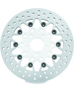 Twin Power 08-Up FLH FLT Rear 11.8in Floating Rotor Mesh Silver - 666828