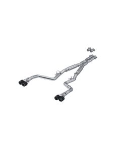 MBRP 3" T304 Stainless Dual Catback Exhaust System w/ Quad Carbon Fiber Tips (Street Version) Dodge - S71133CF