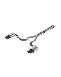 Borla 2024 Ford Mustang GT 5.0L V8 3 in ATAK Catback Non-Active Exhaust- Black Chrome Quad Tip - 140970BC