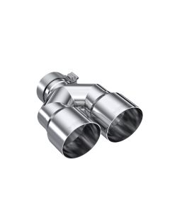 MBRP 3" ID 4" OD Dual OUT Staggered Left 9.37" | Right 9.87" Length Single Wall Stainless Steel Exha - T5183