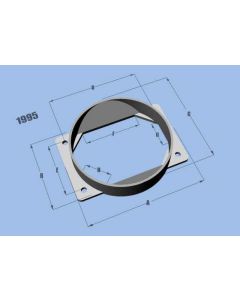 Vibrant MAF Sensor Adapter Plate for Mitsubishi applications use w/ 4.5in Inlet I.D. filters only - 1995