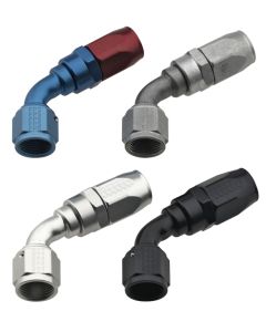 Fragola -10AN x 60 Degree Power Flow Hose End - Black - 106010-BL