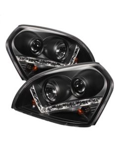 Spyder Hyundai Tucson 04-09 Projector Headlights DRL Black High H1 Low H1 PRO-YD-HYTUC04-DRL-BK - 5029447