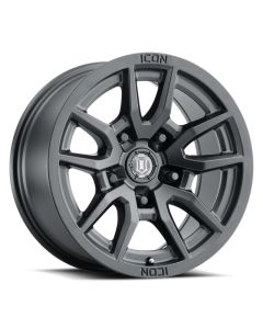 ICON Vector 5 17x8.5 5x150 25mm Offset 5.75in BS 110.1mm Bore Satin Black Wheel - 2617855557SB
