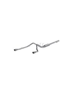 MBRP Aluminized Steel 2.5" Catback Dual Split Rear Through Stock Bumper Ram 1500 5.7L 2009-2019- MBR - S5146AL