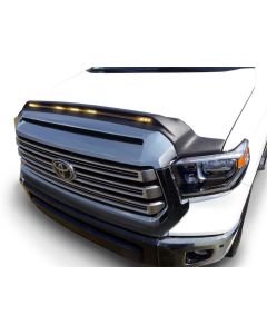 AVS 2014-2019 Toyota Tundra Aeroskin Low Profile Hood Shield w/ Lights - Black - 753094