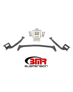 BMR 79-04 Fox Mustang Tubular Style Upper Torque Box Reinforcement Plates - Black Hammertone - TBR005H