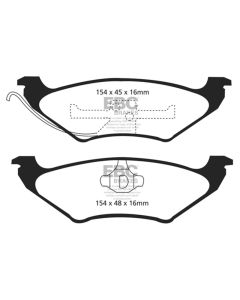 EBC 90-94 Ford Crown Victoria Greenstuff Rear Brake Pads - DP21625