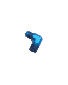 Russell Performance -8 AN to 3/8in NPT 90 Degree Flare to Pipe Adapter (Blue) - 660860