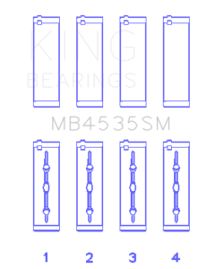King Engine Bearings Mercedes Benz M 276 DE35 (Size +0.25mm) Main Bearing Set - MB4535SM0.25