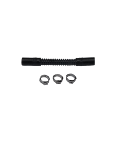 Deatschwerks Convoluted Tubing 100mm Length x 8mm ID Side 1 x 8mm ID Side 2 - Black - 9-CT-4-516