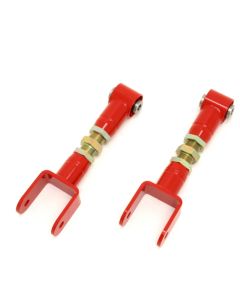 BMR 79-04 Fox Mustang Upper Control Arms On-Car Adj. w/ Spherical Bearings - Red - UTCA015R