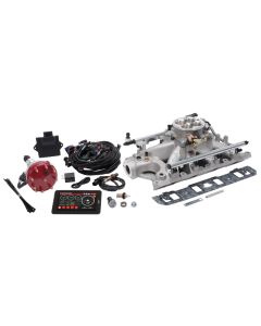 Edelbrock Pro Flo 4 Fuel Injection Kit Seq Port Ford 289-302 ci 550 HP 29 LbHr Injectors Satin - 35930