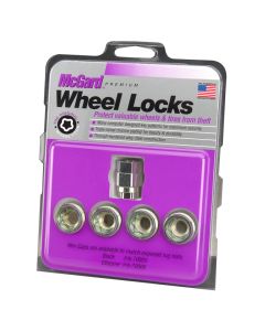 McGard Wheel Lock Nut Set - 4pk. (Under Hub Cap / Cone Seat) M12X1.5 / 19mm & 21mm Hex / .775in. L - 24012
