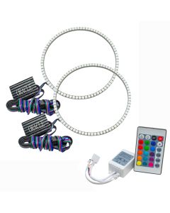 Oracle Jeep Wrangler JK 07-17 LED Waterproof Halo Kit - ColorSHIFT w/ Simple Controller - 3943-504