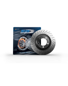 SHW 2016 Porsche Boxster Spyder w/o Ceramics Right Rear Cross-Drilled MB Brake Rotor (98135240400) - PRR39824