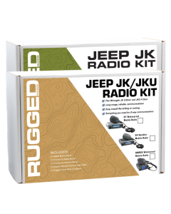 Rugged Radios 07-10 JK(2D) / 07-19 JKU(4D) 2-Way GMRS Radio Kit / 25 Watt - GMR25 Waterproof - JKU-GMR25