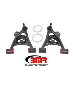 BMR 94-04 Mustang Lower Non-Adj. A-Arms (Poly) w/ Tall Ball Joint / Spring Pocket - Black Hammertone - AA043H