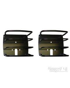 Rugged Ridge 76-06 Jeep CJ / Jeep Wrangler Black Euro Tail Light Guards - 11226.01