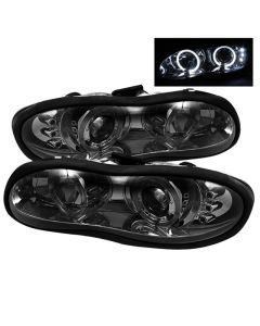 Spyder Chevy Camaro 98-02 Projector Headlights LED Halo LED Smke - Low H1 PRO-YD-CCAM98-HL-SM - 5009258