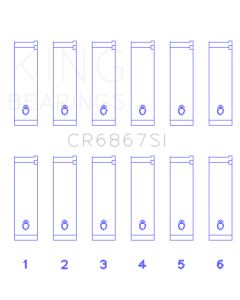 King Engine Bearings Chrysler 215 Cid/241 Cid 24V (Size +0.25mm) Connecting Rod Bearing Set - CR6867SI0.25