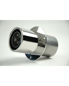 Gibson Marine Power Tip Muffler (Pair) Transom Mount - 4in Inlet/4in Length - Stainless - 310002