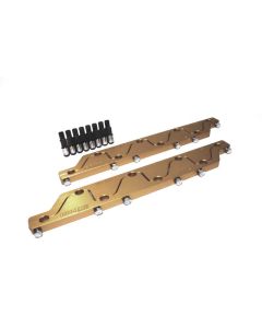 COMP Cams Stud Girdle Kit Gold for RHS 23° 1.65 Ratio Rocker Arms, Fits Chevrolet Small Block V8 1958-2003, Aluminum, Gold Finish - 4035