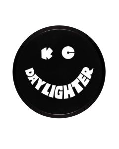 KC HiLiTES 6in. Round Hard Cover for Daylighter/SlimLite/Pro-Sport (Single) - Black w/White Smile - 5200