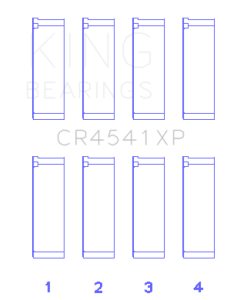 King Engine Bearings Honda F23A/F23Z/K20A3/16V (Size +0.50mm) Connecting Rod Bearing Set - CR4541XP0.5