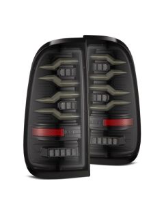 AlphaRex 97-03 Ford F150 / 99-16 Ford F250/F350/F450/F550 LUXX-Series LED Tail Lights - Alpha-Black - 658001