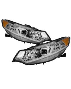 xTune 09-14 Acura TSX Projector Headlights - Light Bar DRL - Chrome (PRO-JH-ATSX09-LB-C) - 9042225