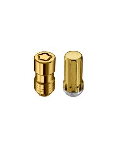 McGard SplineDrive Tuner 8 Lug Install Kit w/Locks & Tool (Cone) M14X1.5 / 1in. Hex - Gold - 65810GD