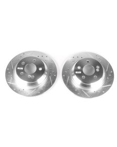 Power Stop 03-06 Mercedes-Benz CL500 Rear Evolution Drilled & Slotted Rotors - Pair - EBR1050XPR